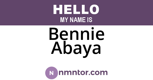 Bennie Abaya