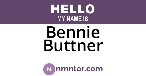 Bennie Buttner