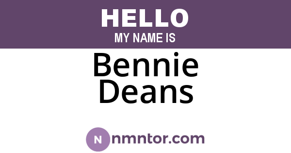 Bennie Deans