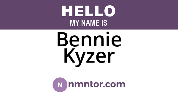Bennie Kyzer