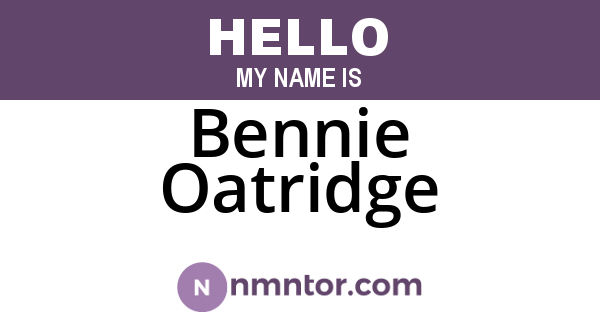 Bennie Oatridge