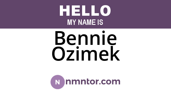 Bennie Ozimek