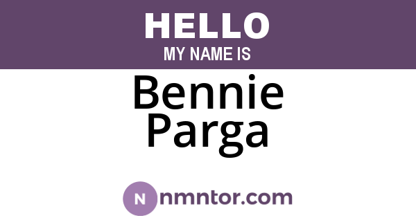Bennie Parga