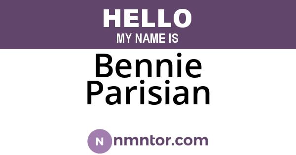 Bennie Parisian