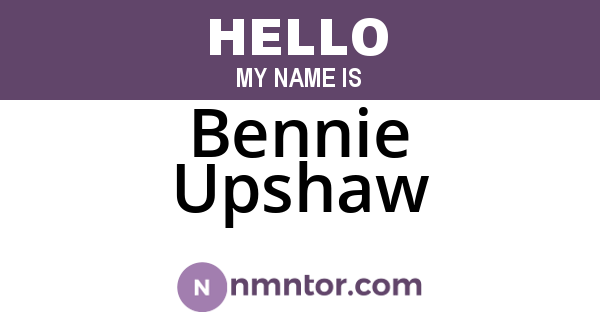Bennie Upshaw