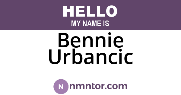 Bennie Urbancic