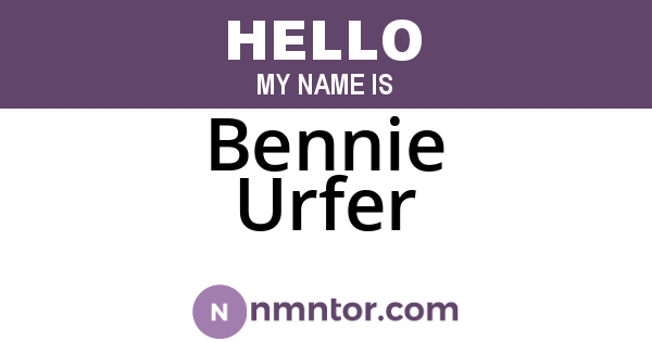 Bennie Urfer