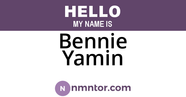 Bennie Yamin