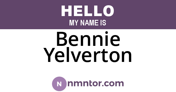 Bennie Yelverton