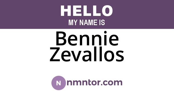 Bennie Zevallos