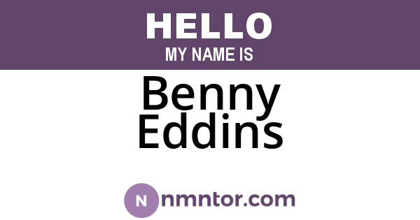 Benny Eddins