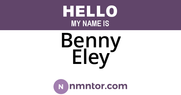 Benny Eley
