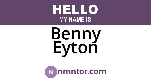Benny Eyton