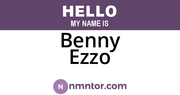 Benny Ezzo