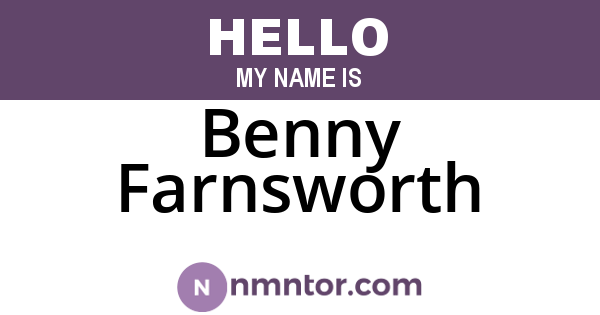 Benny Farnsworth