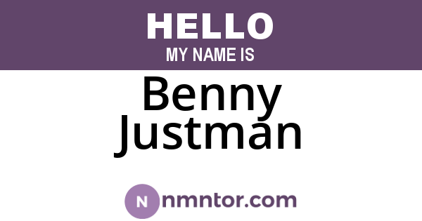 Benny Justman
