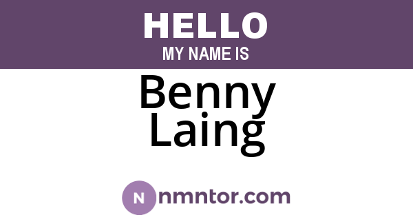 Benny Laing
