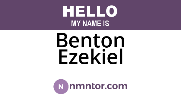 Benton Ezekiel