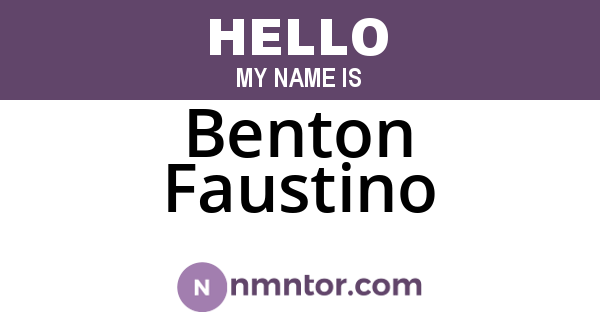 Benton Faustino