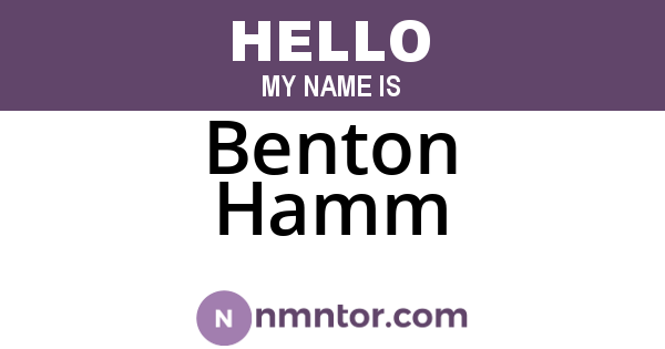 Benton Hamm