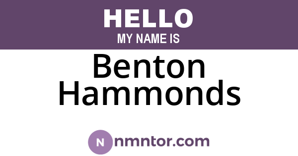 Benton Hammonds