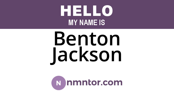 Benton Jackson
