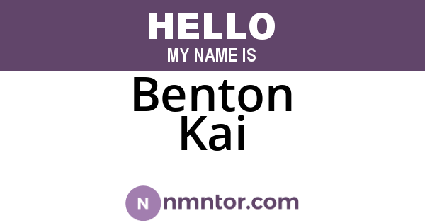 Benton Kai