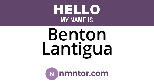 Benton Lantigua