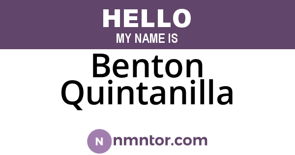 Benton Quintanilla