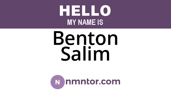 Benton Salim
