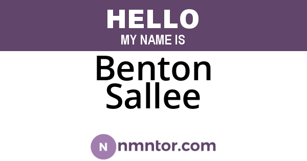 Benton Sallee