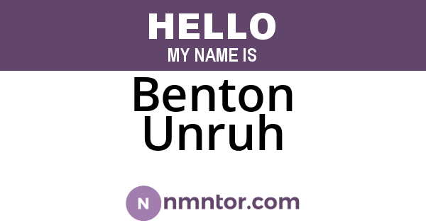 Benton Unruh