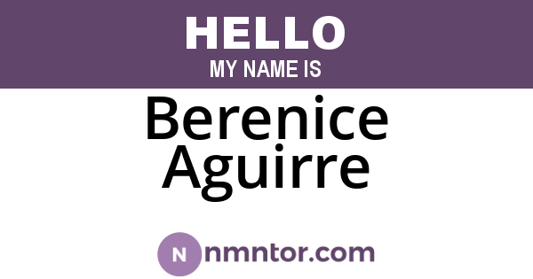 Berenice Aguirre