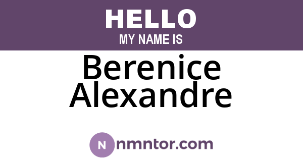 Berenice Alexandre