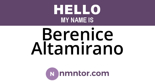 Berenice Altamirano