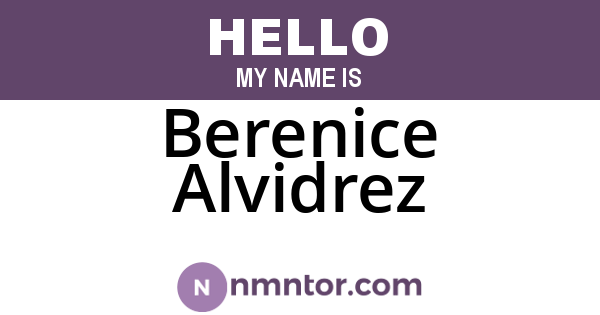 Berenice Alvidrez