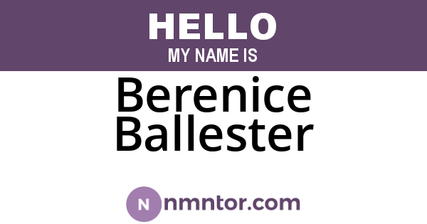 Berenice Ballester