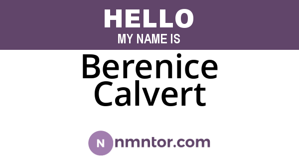 Berenice Calvert