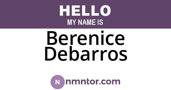 Berenice Debarros