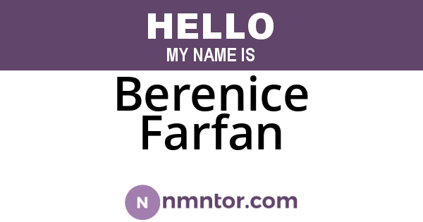 Berenice Farfan