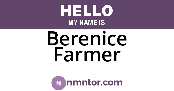 Berenice Farmer