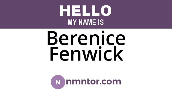 Berenice Fenwick