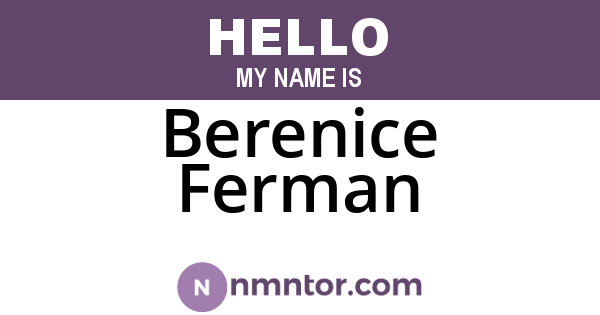 Berenice Ferman