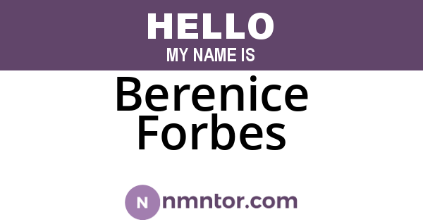 Berenice Forbes