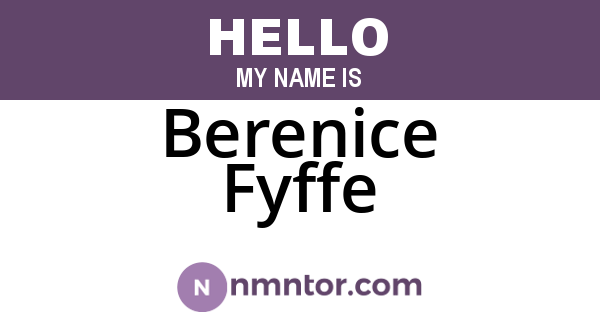 Berenice Fyffe
