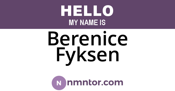 Berenice Fyksen