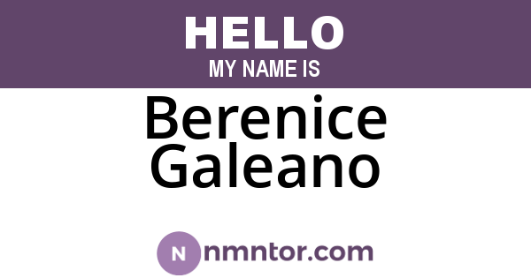 Berenice Galeano