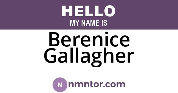Berenice Gallagher