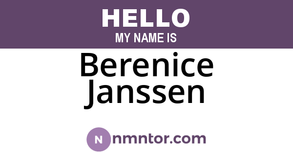 Berenice Janssen