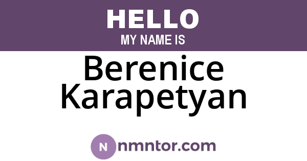 Berenice Karapetyan